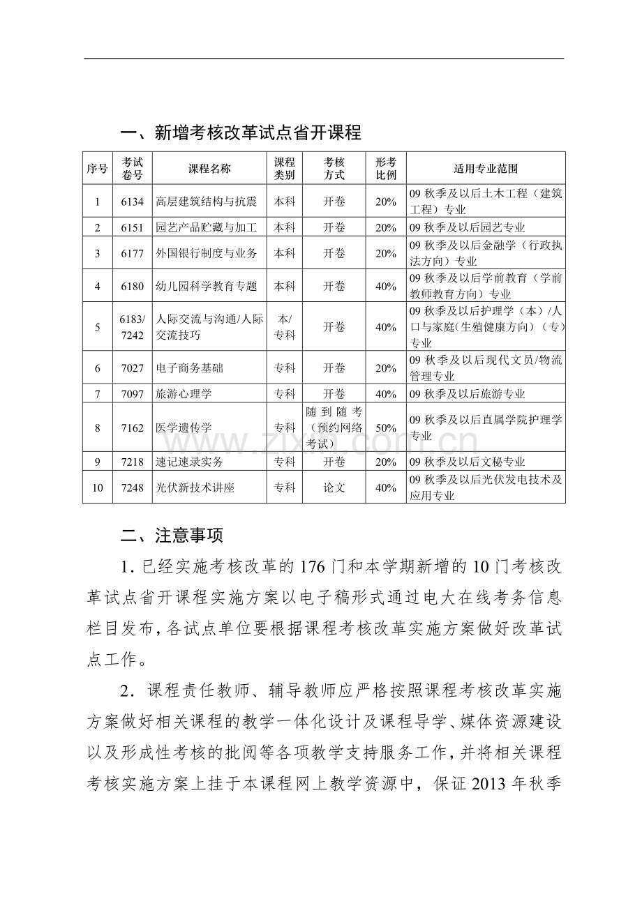 校〔2013〕104号(2013秋省开课程考核改革试点)..doc_第2页