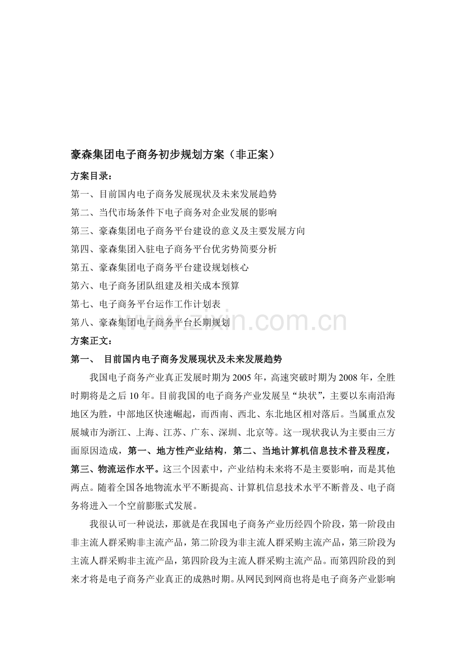 服装行业电子商务运营方案.doc_第1页