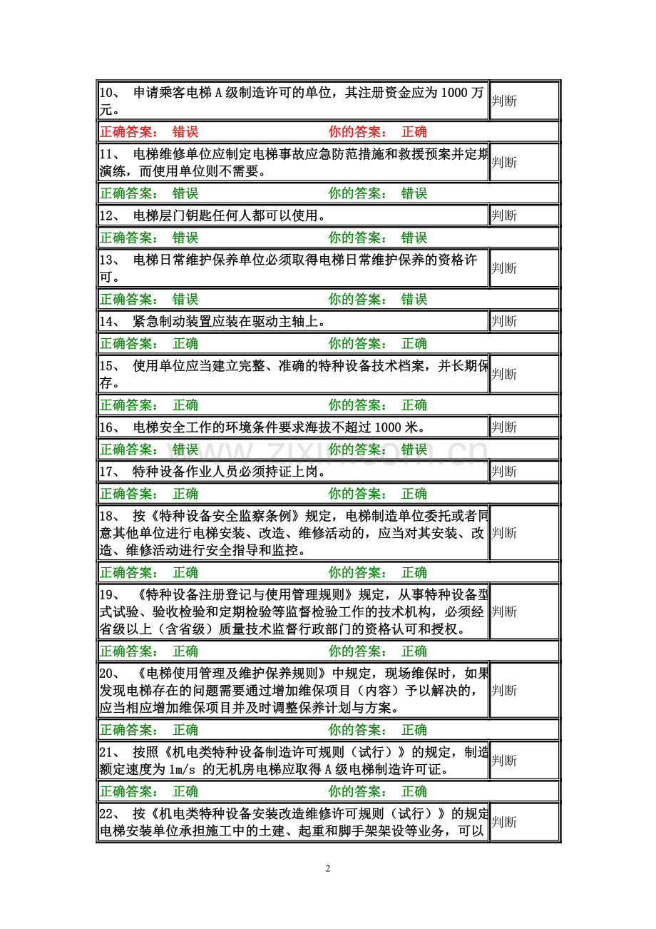 特种设备安全管理考试电梯5.doc_第2页