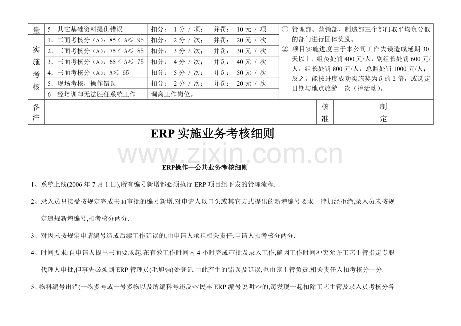 民丰--ERP实施考核细则..doc_第2页
