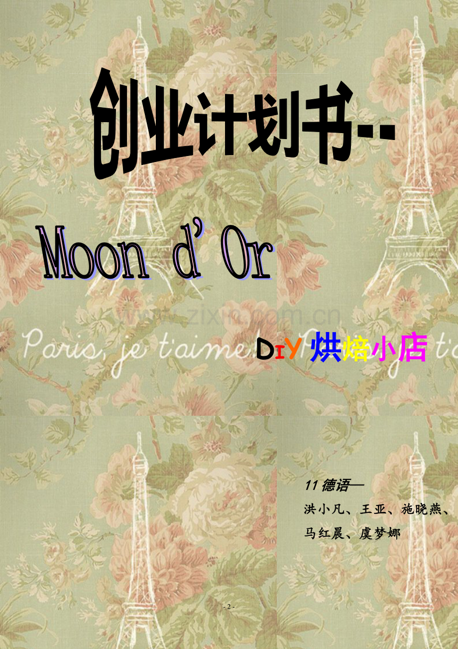 创业计划书-DIY烘焙小店.doc_第2页