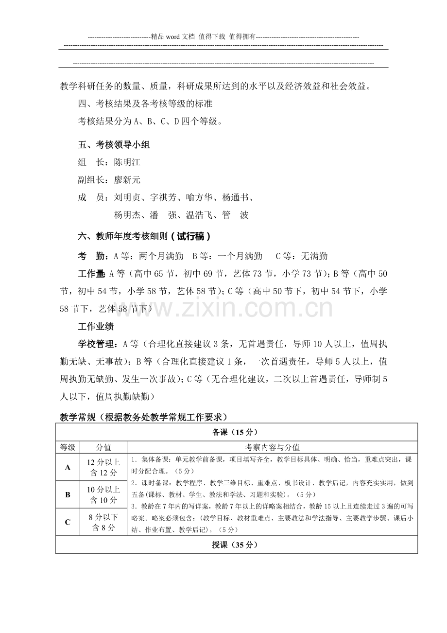 兴成学校教师年度绩效考核方案.doc_第2页