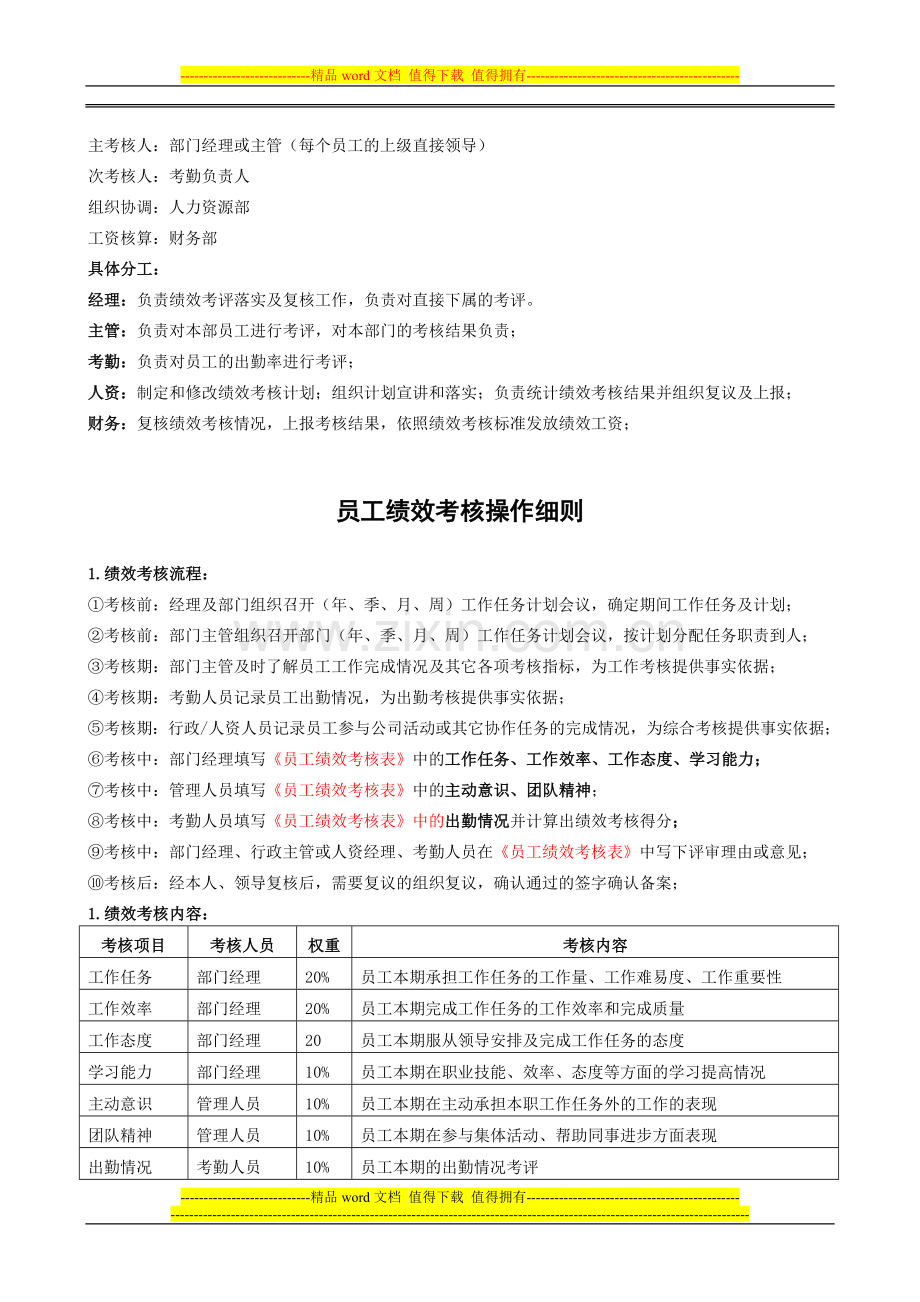 绩效考核制度方案(试行2)..doc_第2页
