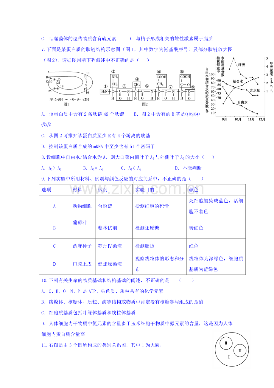 吉林省舒兰市2016届高三生物上册强化训题1.doc_第2页