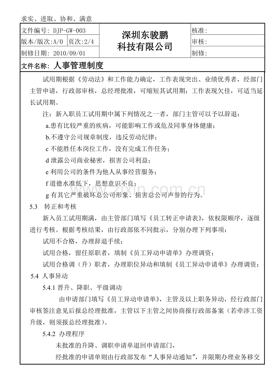 人事管理制度(DJP-GW-003.doc_第2页
