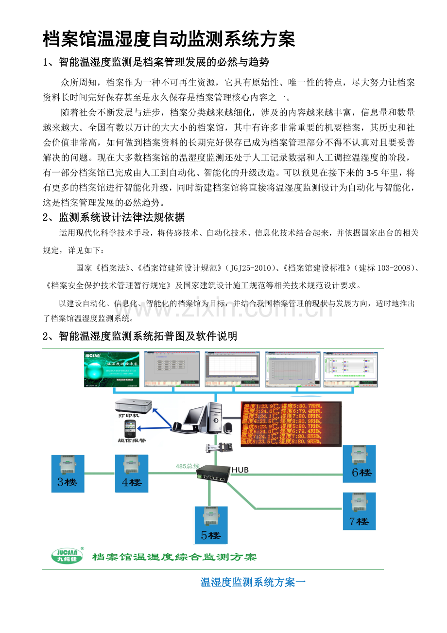 档案室温湿度自动监测管理方案.doc_第1页