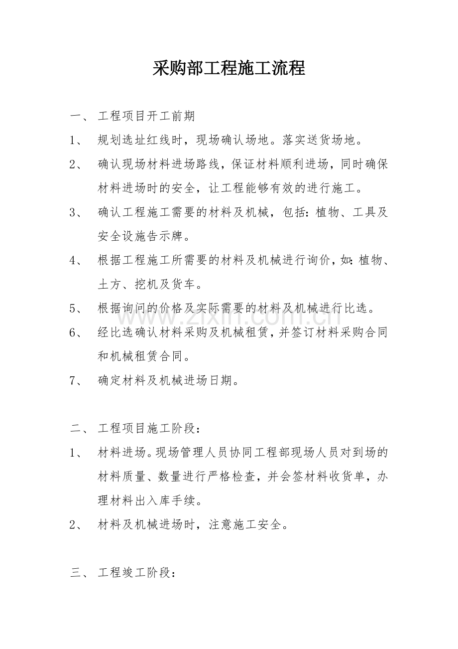 采购部工程管理流程.doc_第1页
