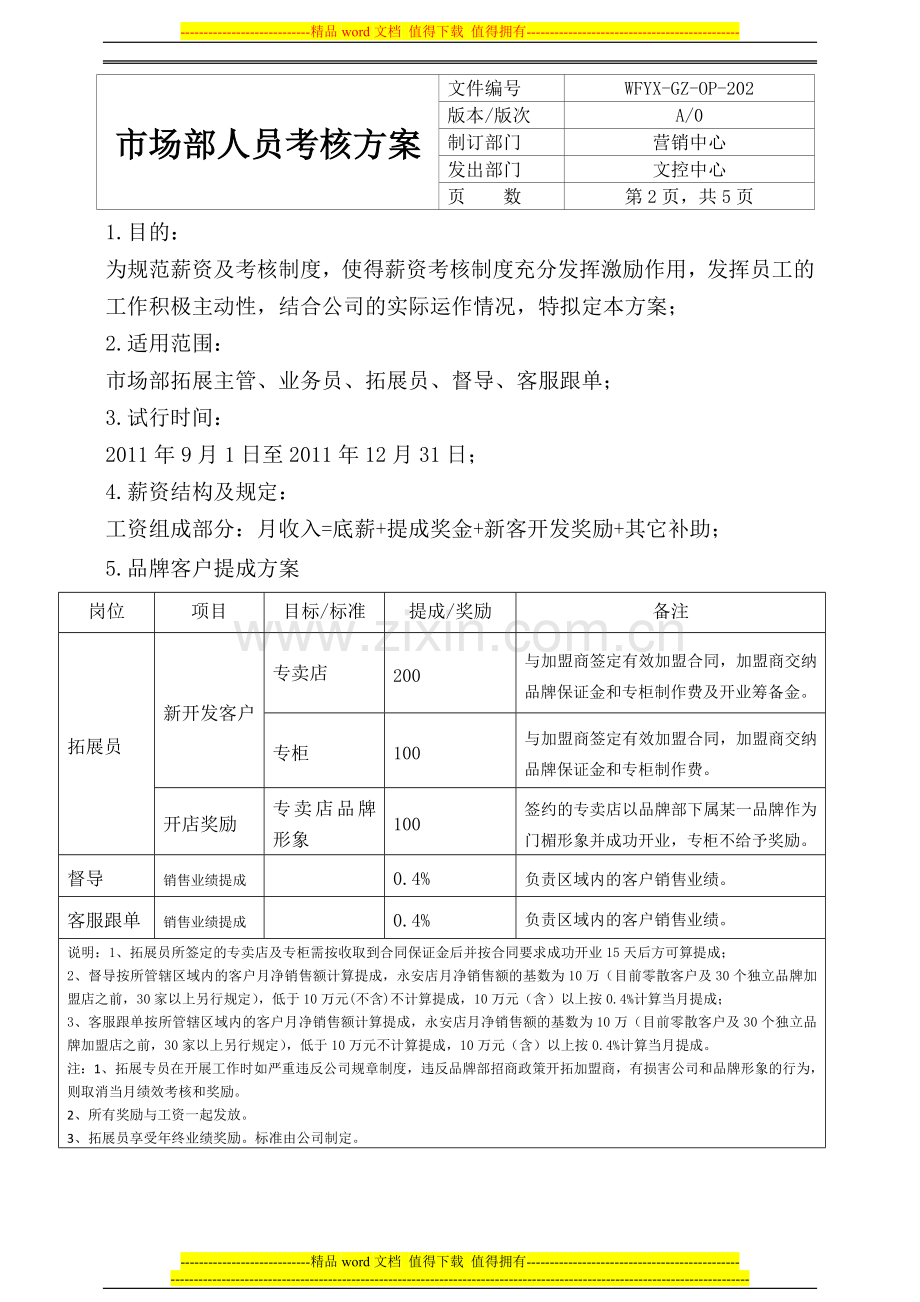 202市场部人员考核方案(1)..doc_第2页