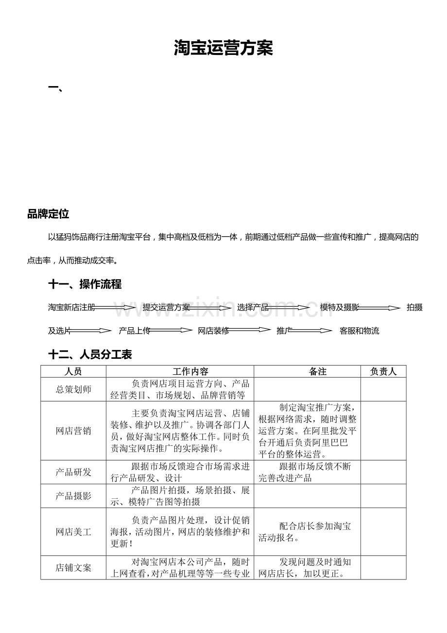 2015淘宝运营策划书.doc_第1页