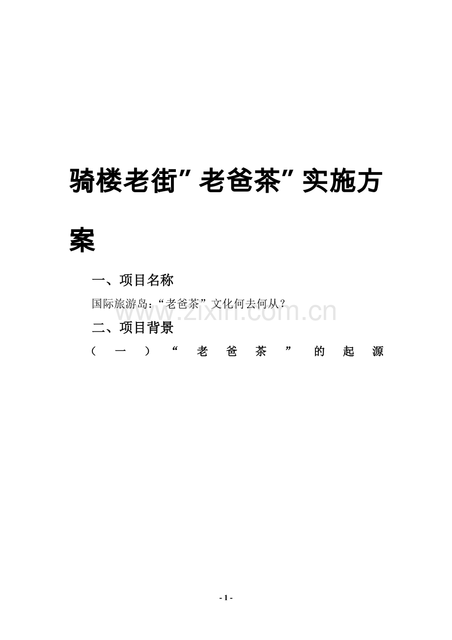 老爸茶项目策划书.doc_第1页
