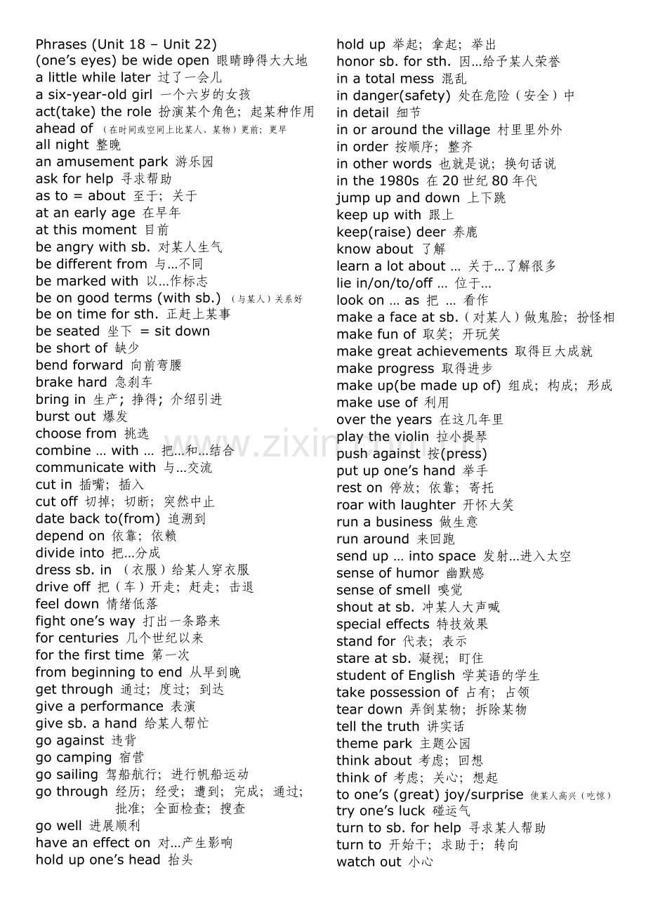 高二第二学期phrase.doc_第1页