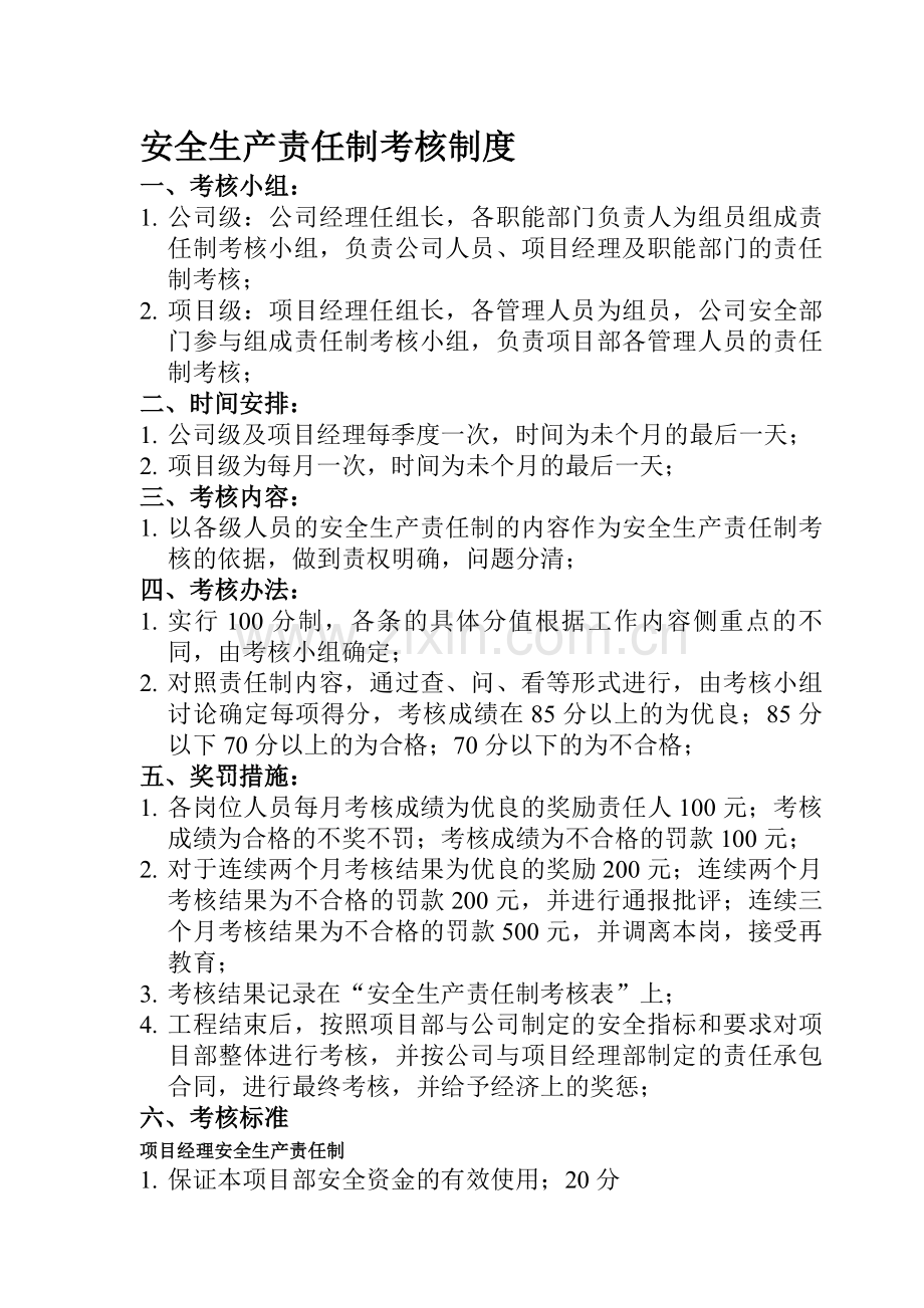 1-104安全生产责任制考核制度..doc_第1页