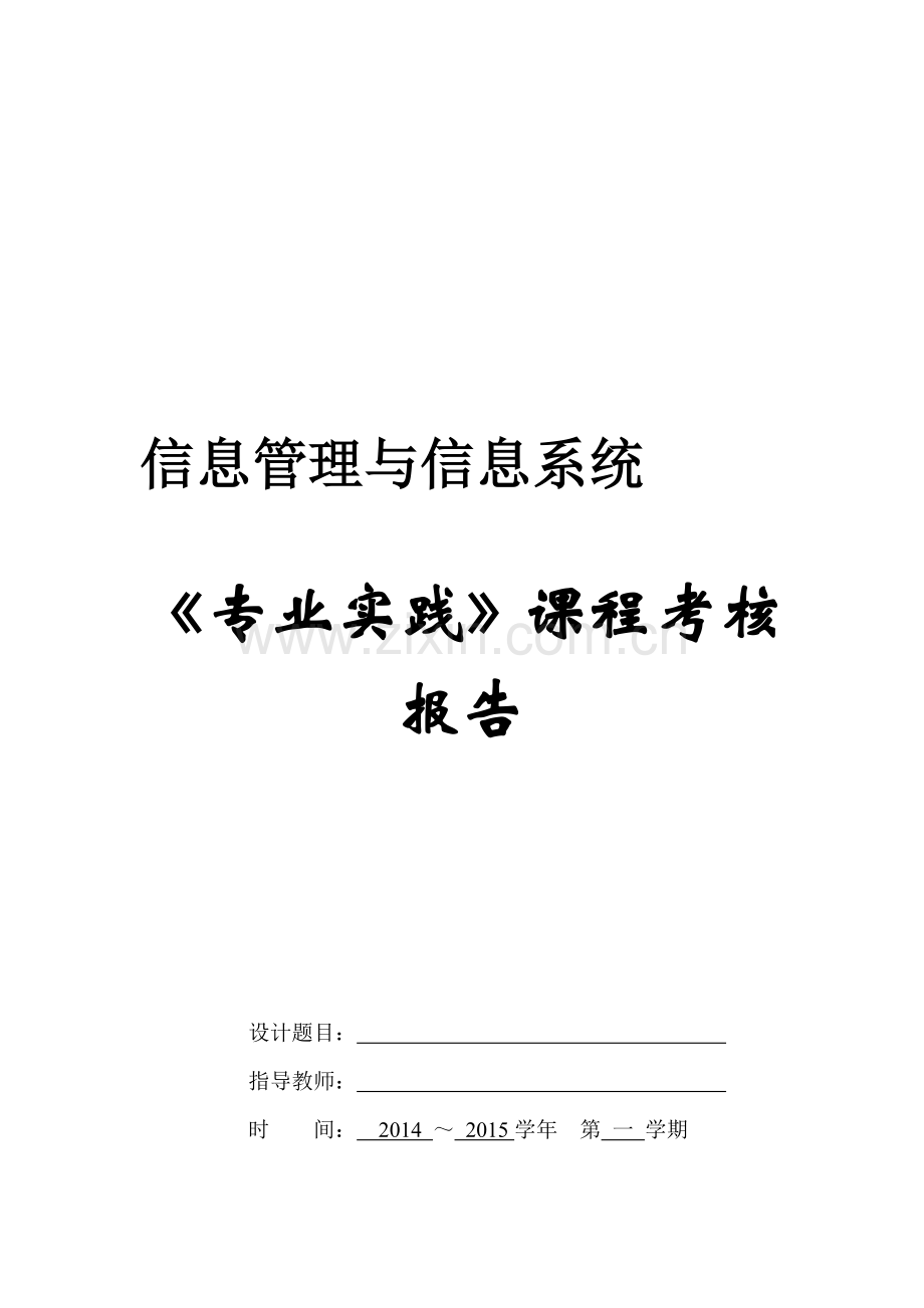 专业实践课程考核报告格式..doc_第1页