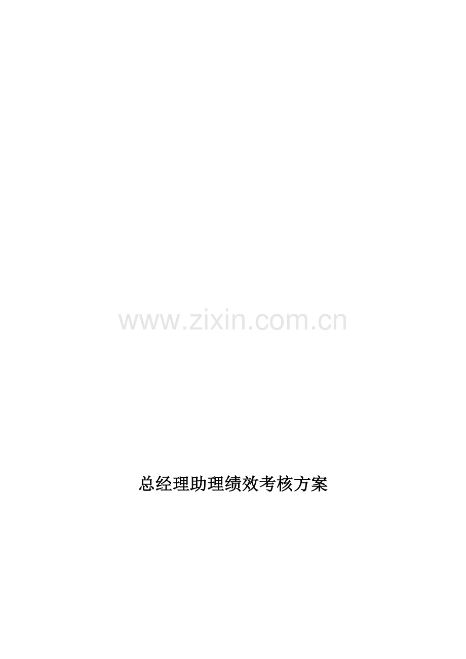 总理助理岗位绩效考核方案..doc_第1页