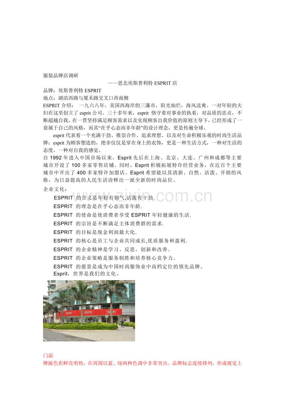 服装品牌店调研.doc_第1页