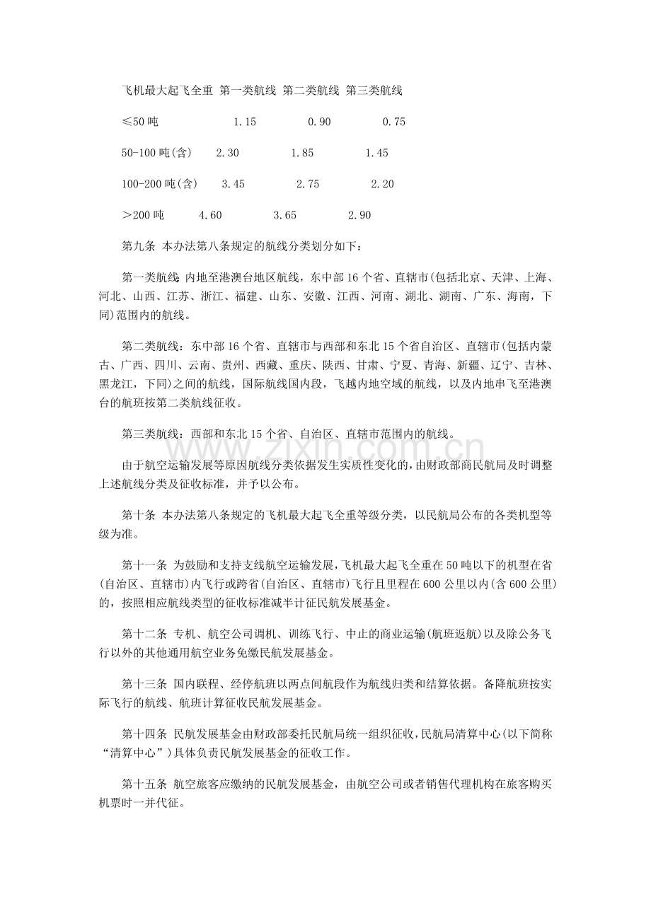民航发展基金征收使用管理暂行办法.docx_第2页