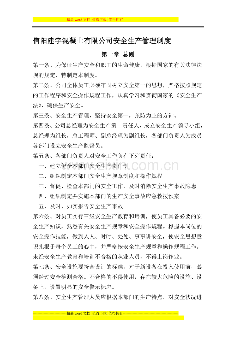 B公司安全生产管理制度.doc_第1页