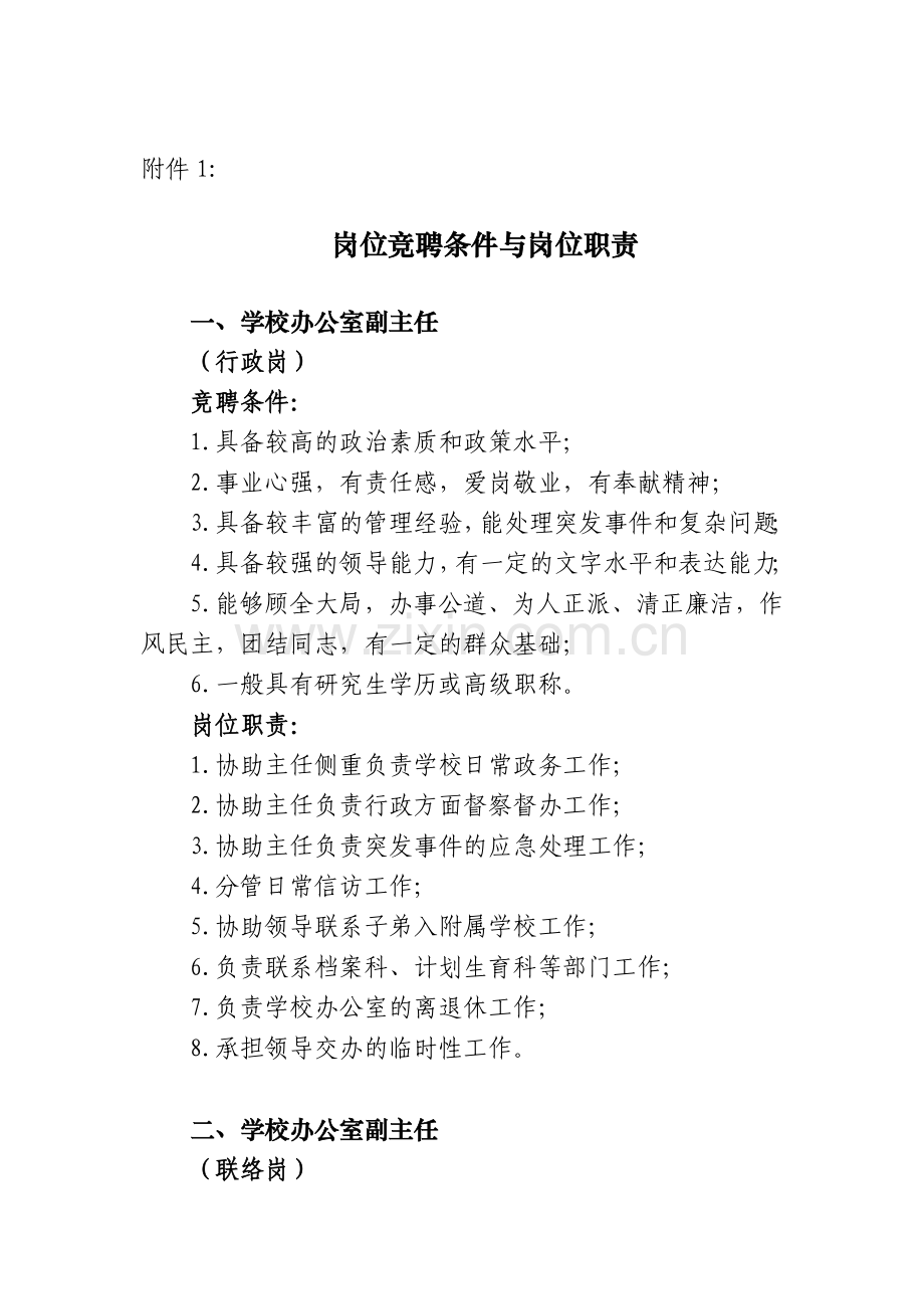 岗位竞聘条件与岗位职责.doc_第1页