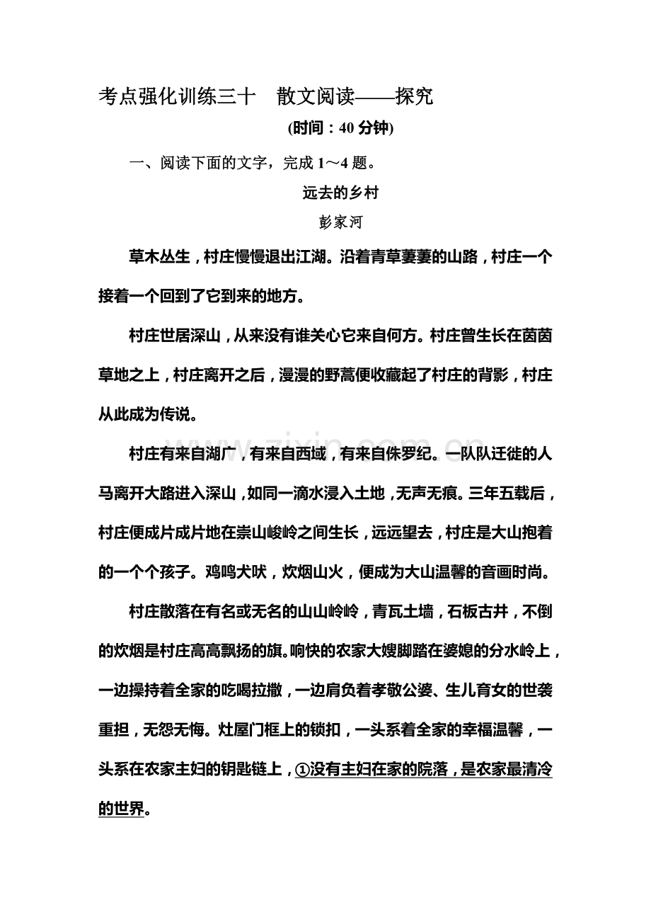 高三语文考点强化复习训练31.doc_第1页
