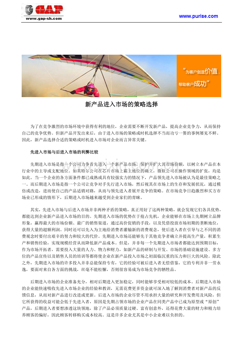 新产品进入市场的策略选择.doc_第1页