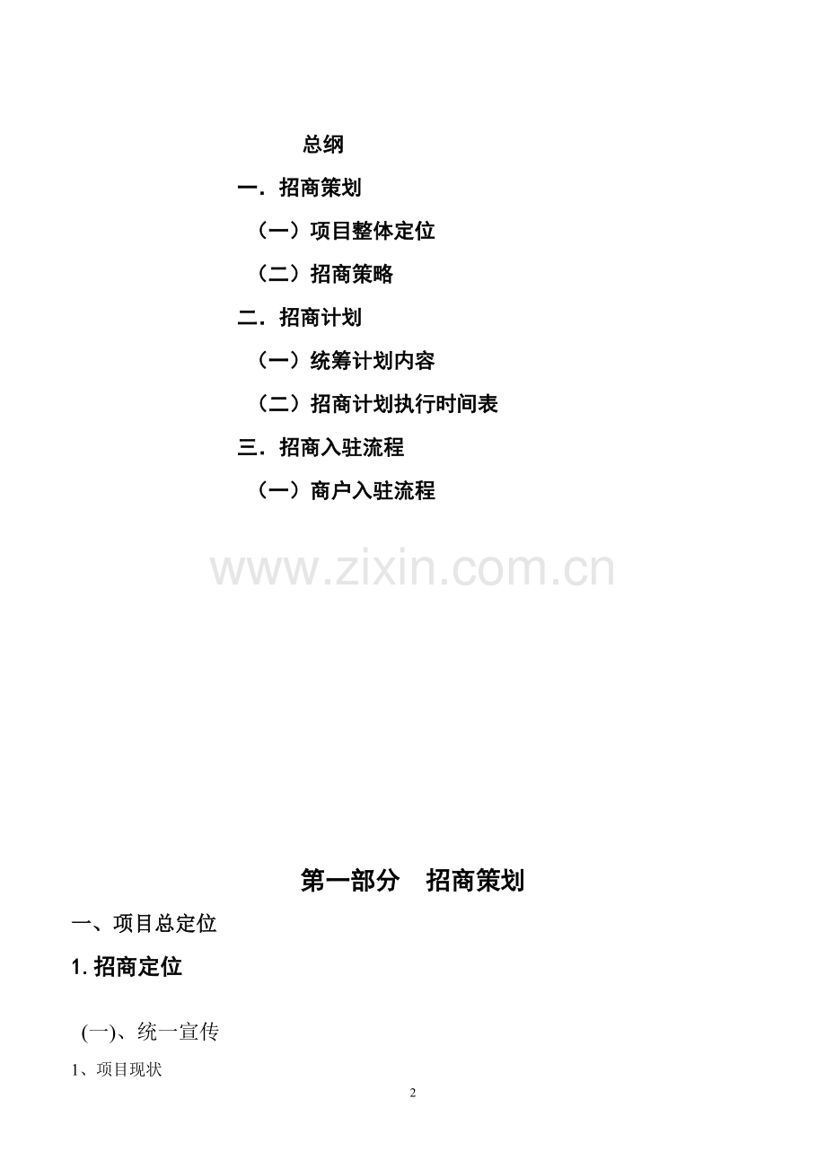 项目招商专项计划模板.doc_第2页