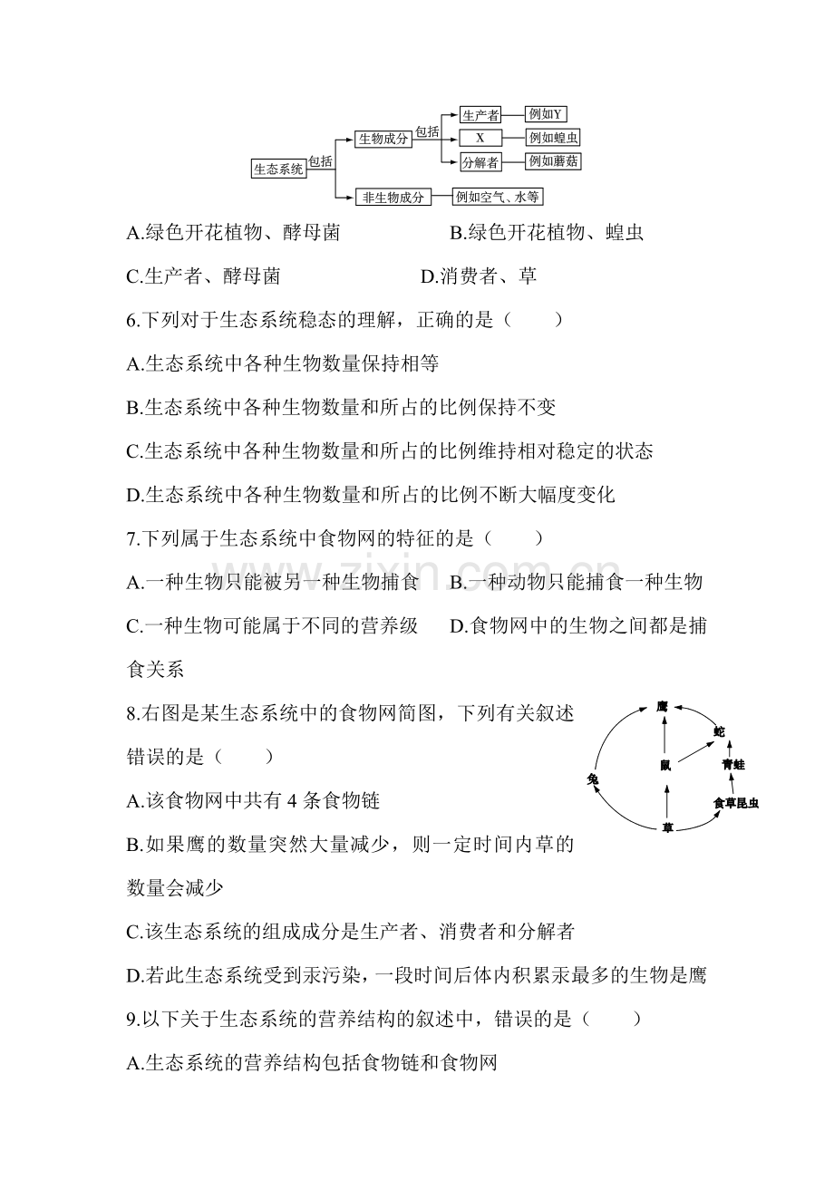 生态系统及其稳定性检测题.doc_第2页