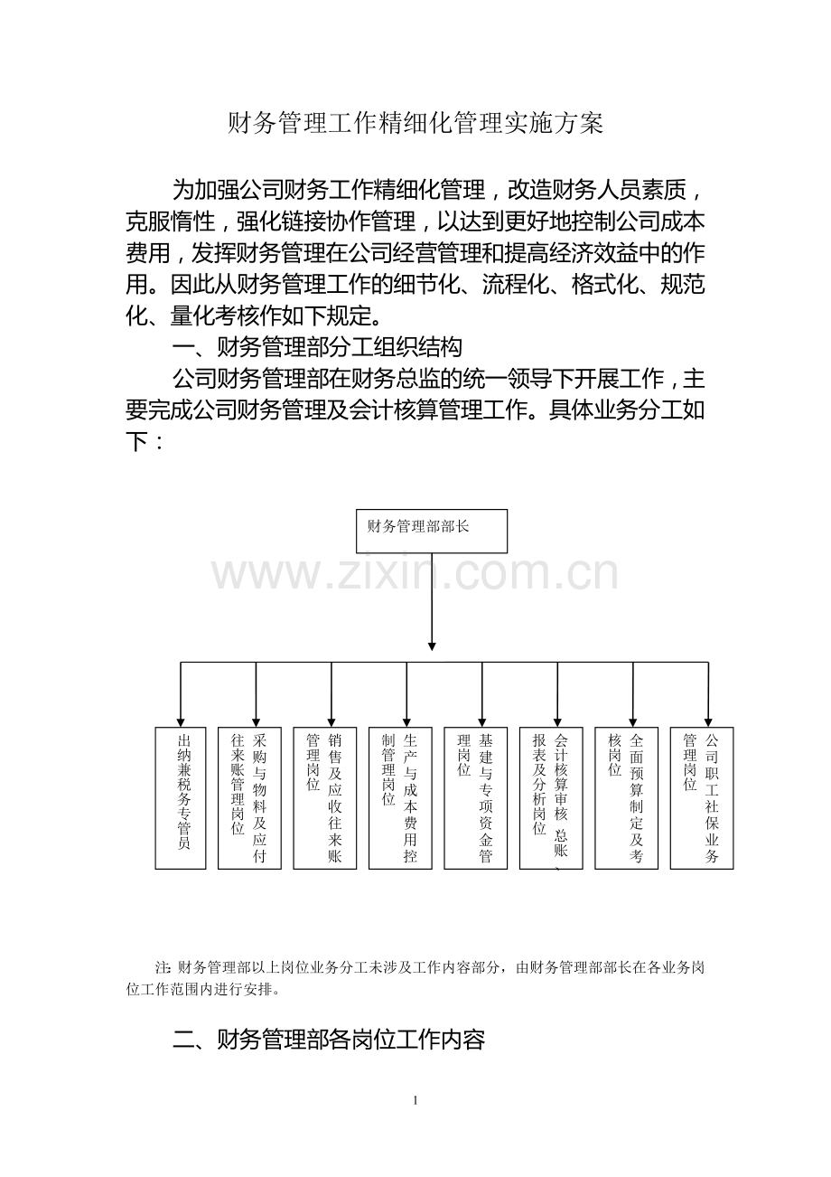 财务工作标准化方案.doc_第1页
