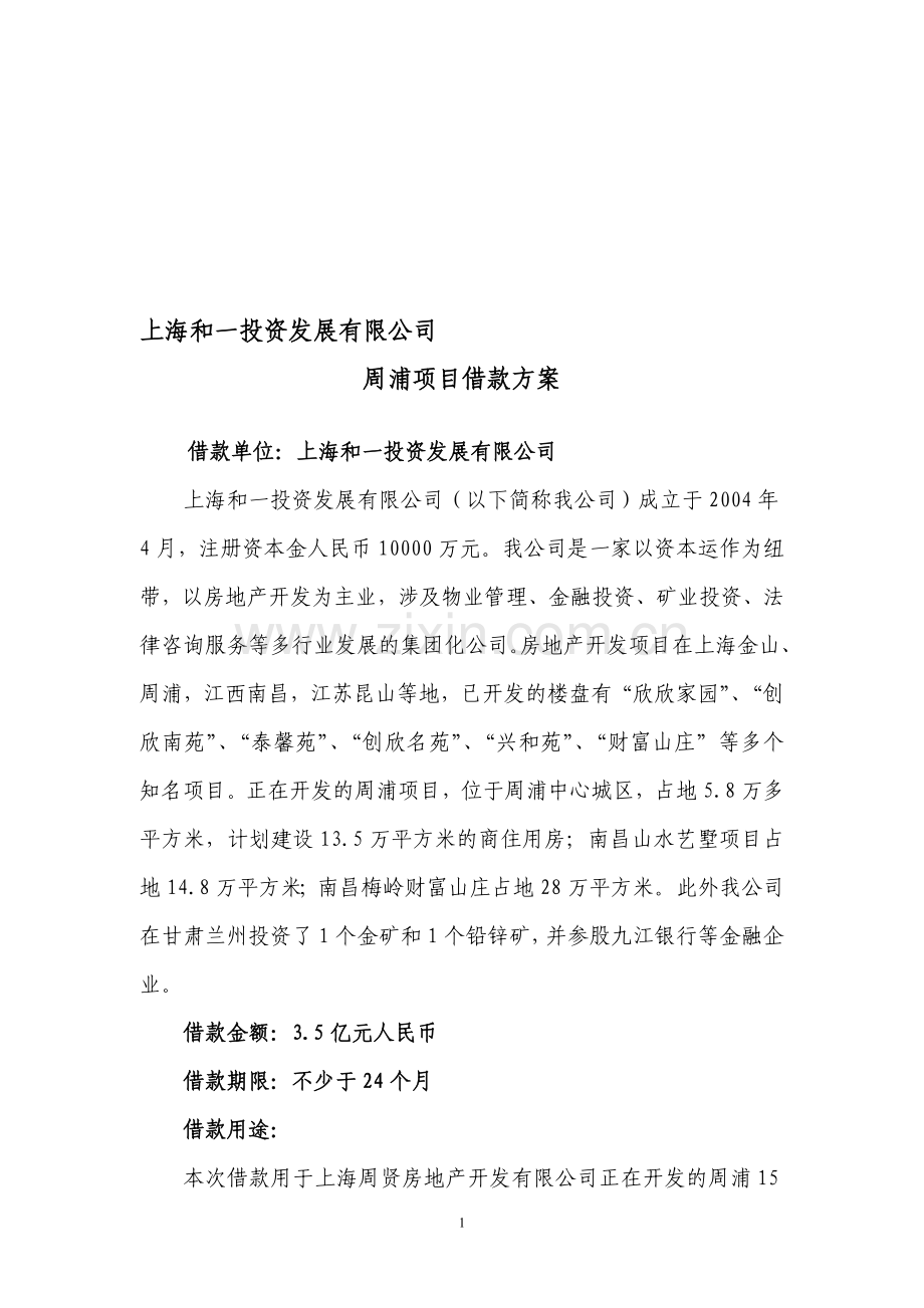 周浦项目公司借款方案.doc_第1页