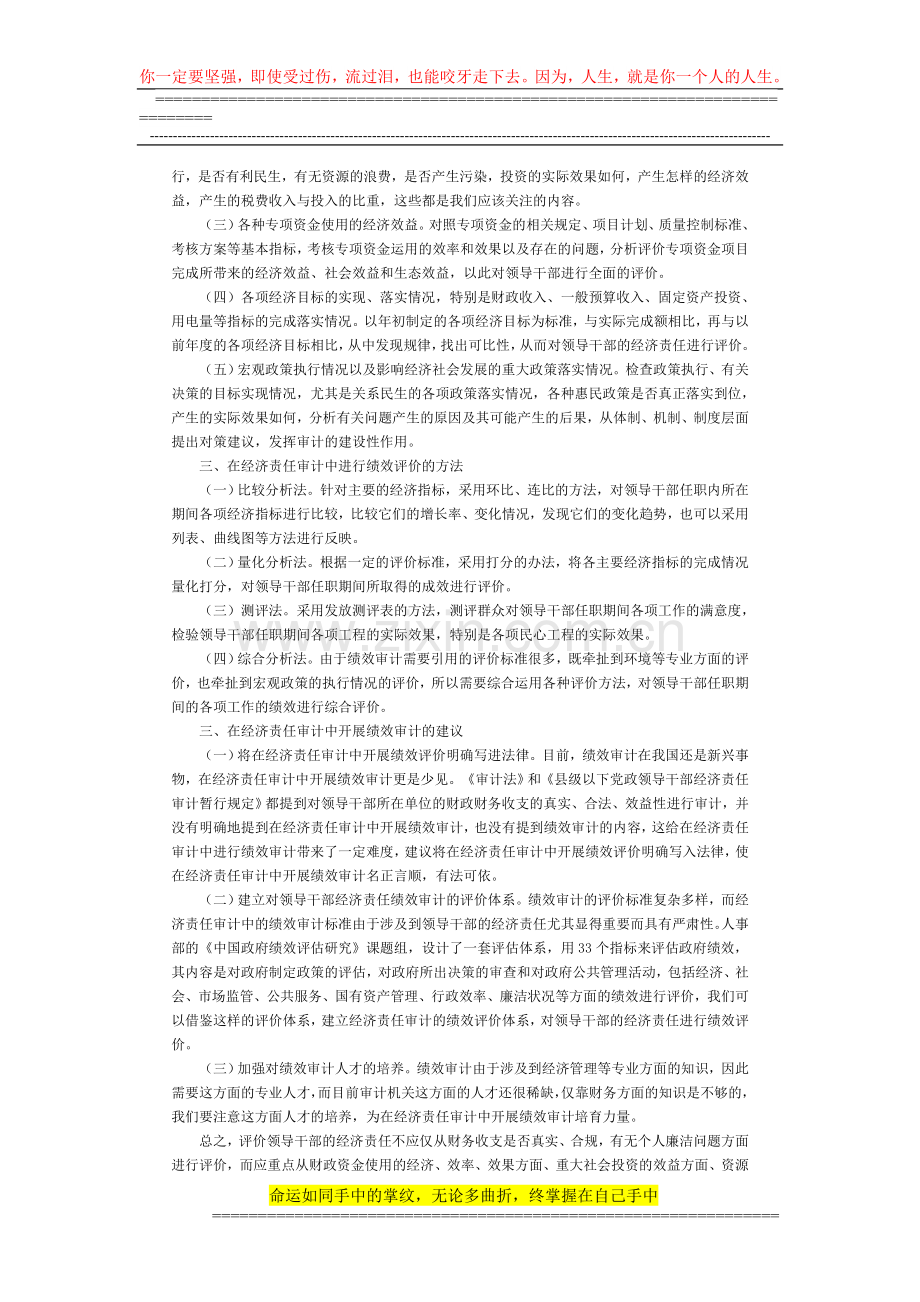 浅谈绩效审计在经济责任审计中的运用.doc_第2页