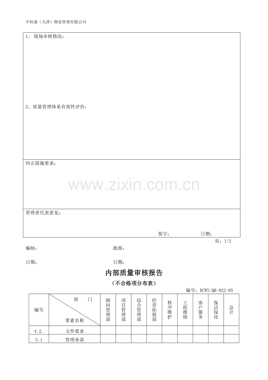130内部质量审核报告.doc_第2页