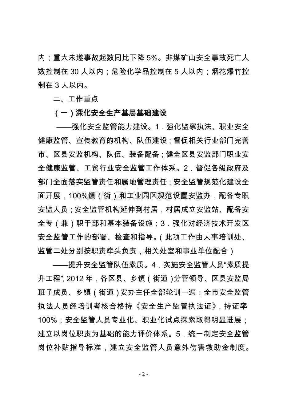 重庆市安全生产监督管理局2012年工作要点.doc_第2页