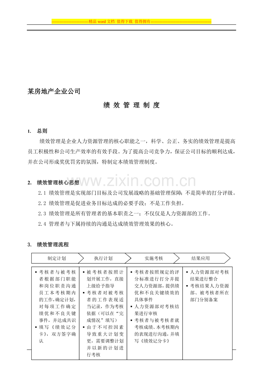 某房地产企业绩效考核制度..doc_第1页