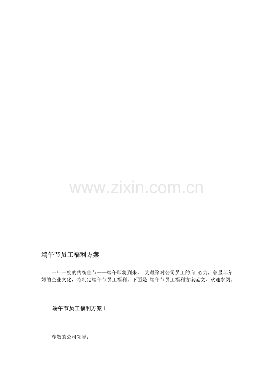 端午节员工福利方案.doc_第1页