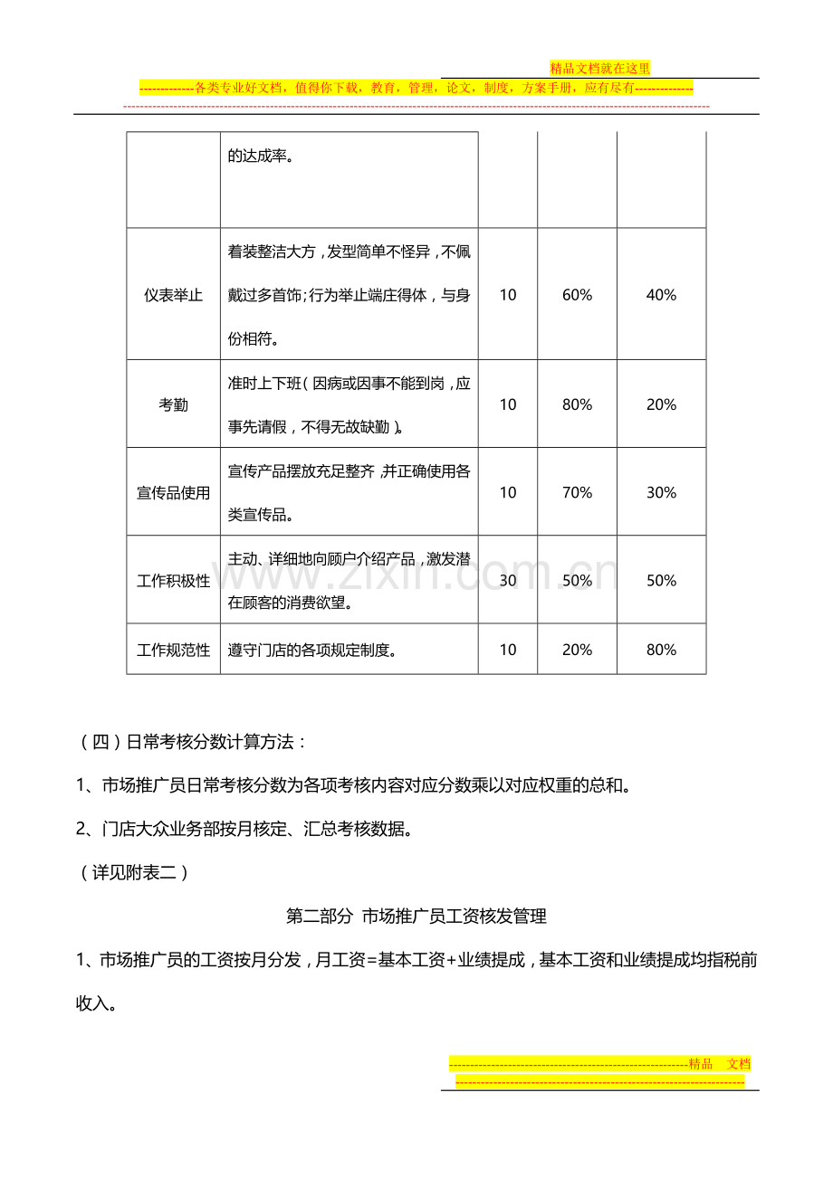 门店推广员考核管理及薪资核发办法.doc_第2页
