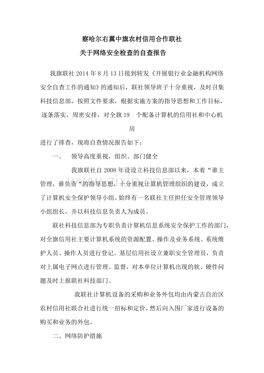 2014网络自查报告.doc_第1页