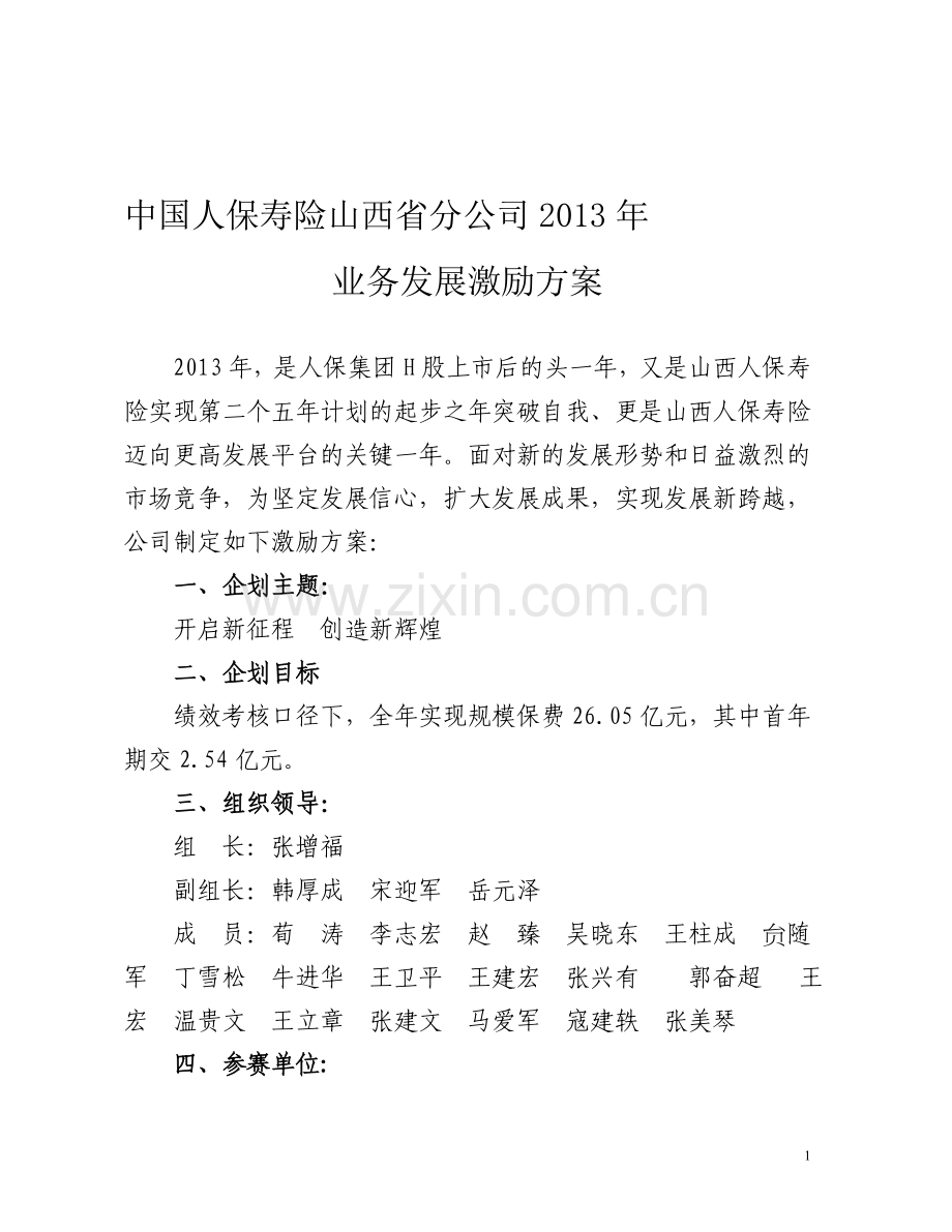 2013业务发展企划方案(发文稿).doc_第1页
