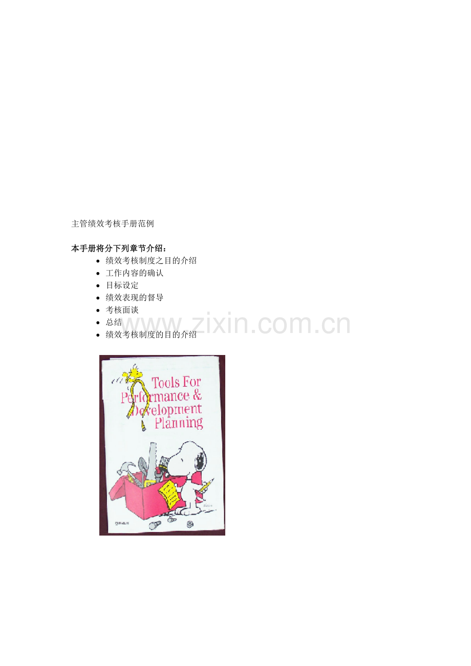 某公司主管绩效考核手册范例..doc_第1页