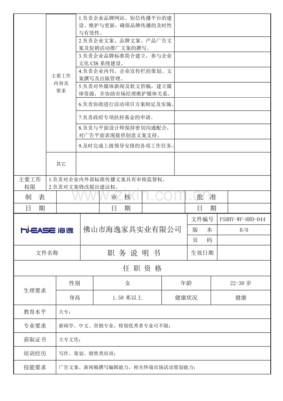 岗位职责(文案策划专员).doc_第2页