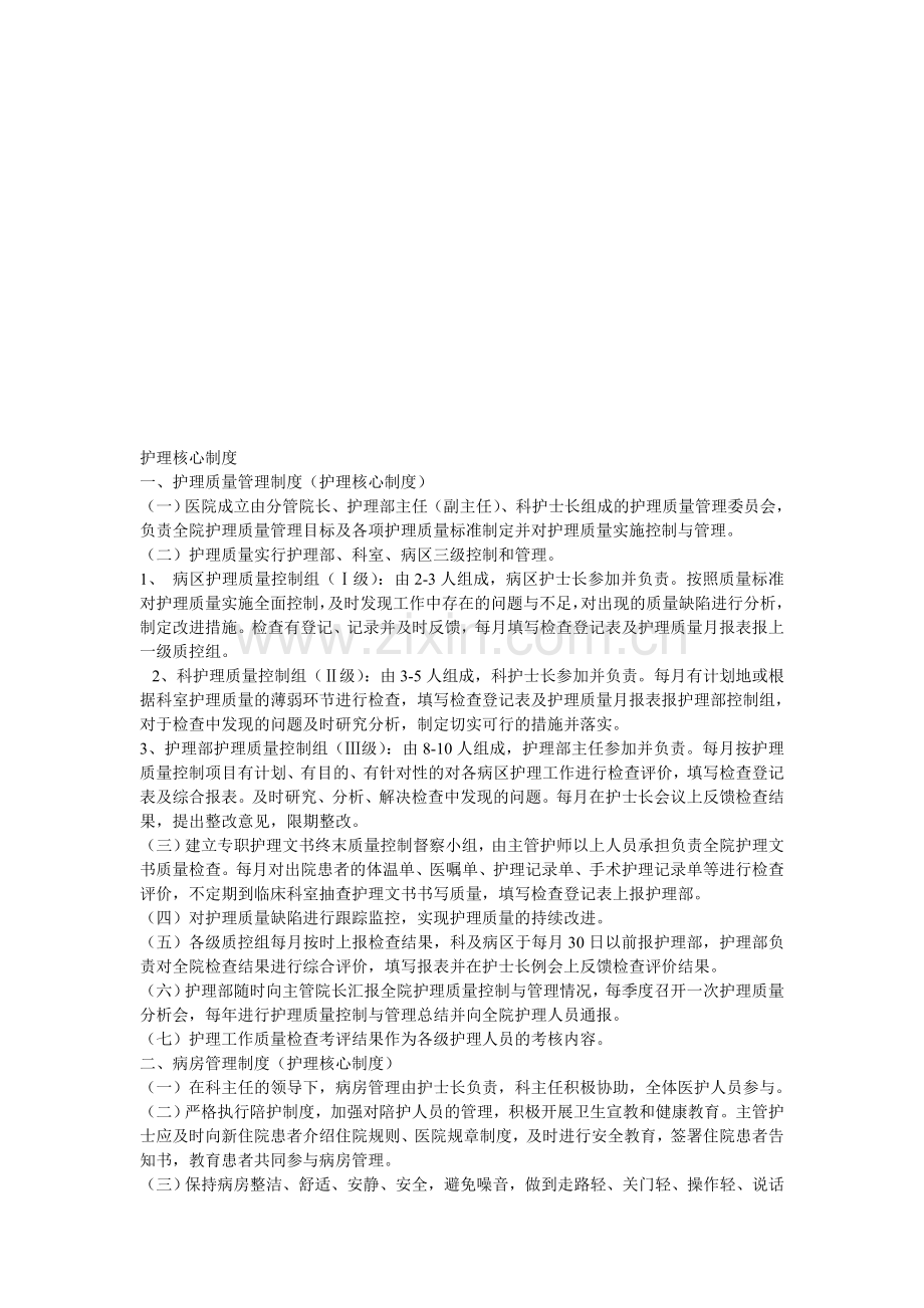 陕西护理核心制度.doc_第1页