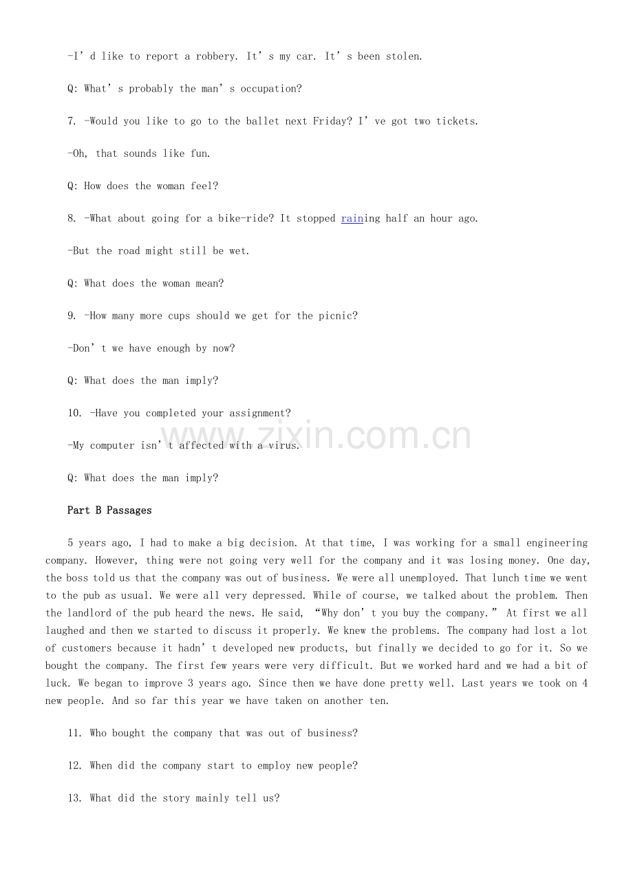 高考试题上海卷英语听力试题.doc_第2页