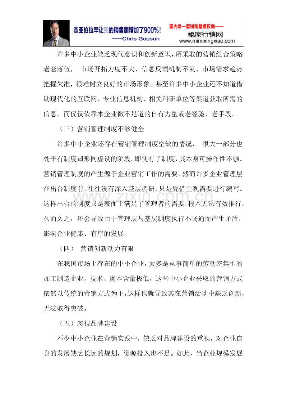 企业营销管理论文：论中小企业营销管理的改进.doc_第2页