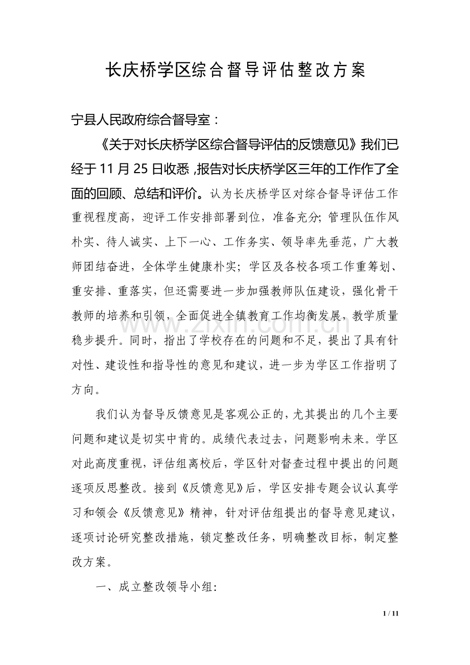 综合督导反馈整改方案.doc_第1页