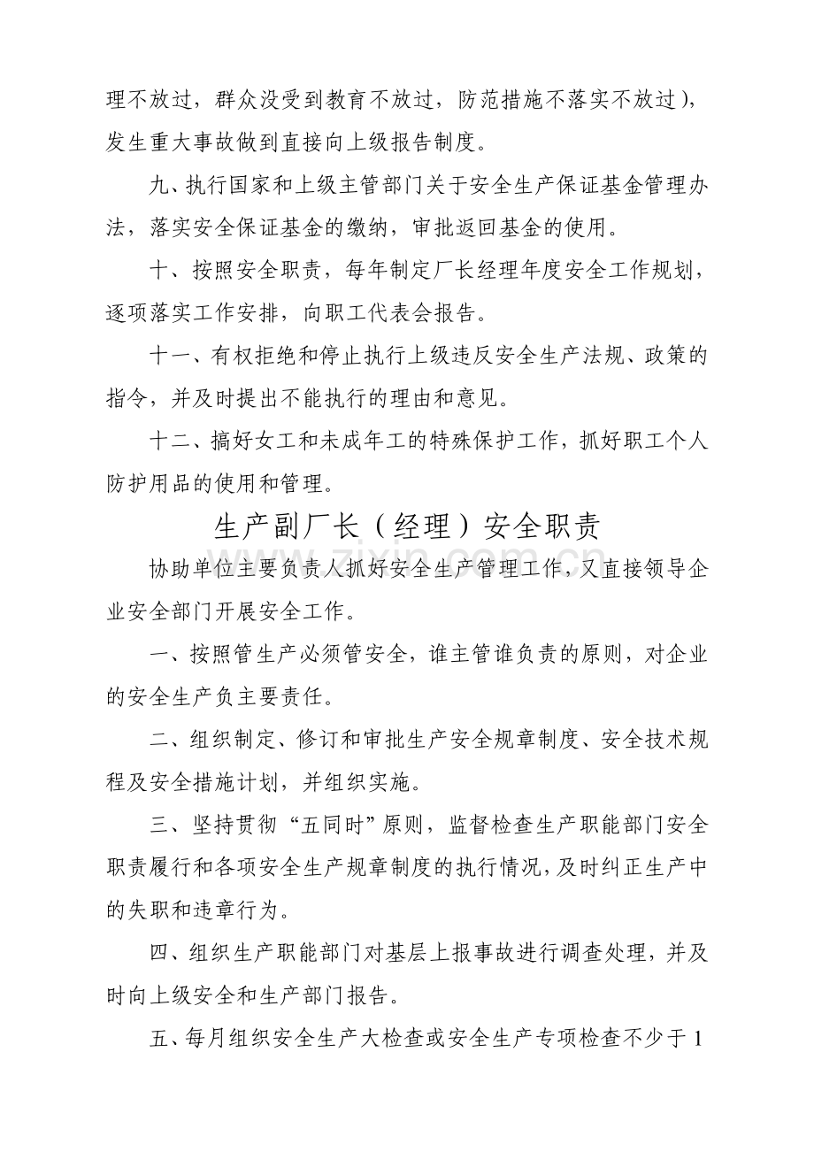 厂长经理安全生产主要职责.doc_第2页