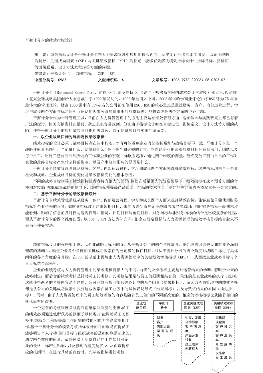 平衡计分卡的绩效指标设计.doc_第1页