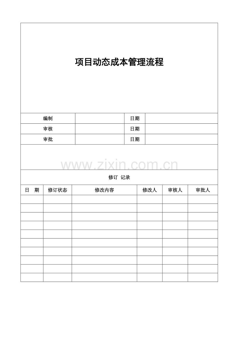 项目动态成本管理.doc_第1页