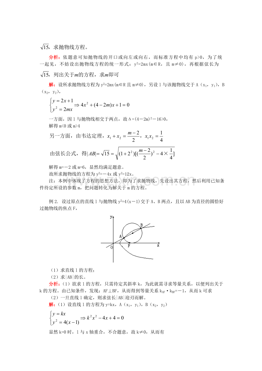 高考专题训练专题复习——直线与圆锥曲线-人教版.doc_第2页