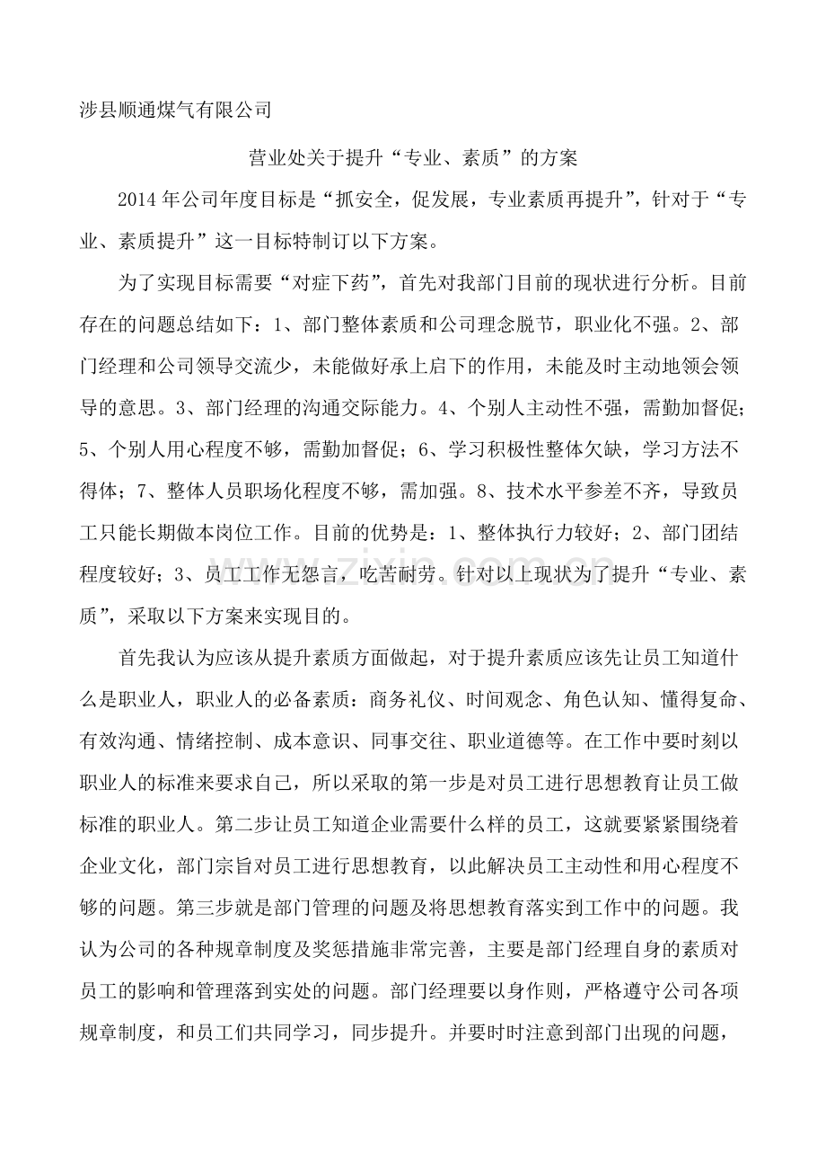 如何提升部门专业、素质.doc_第1页