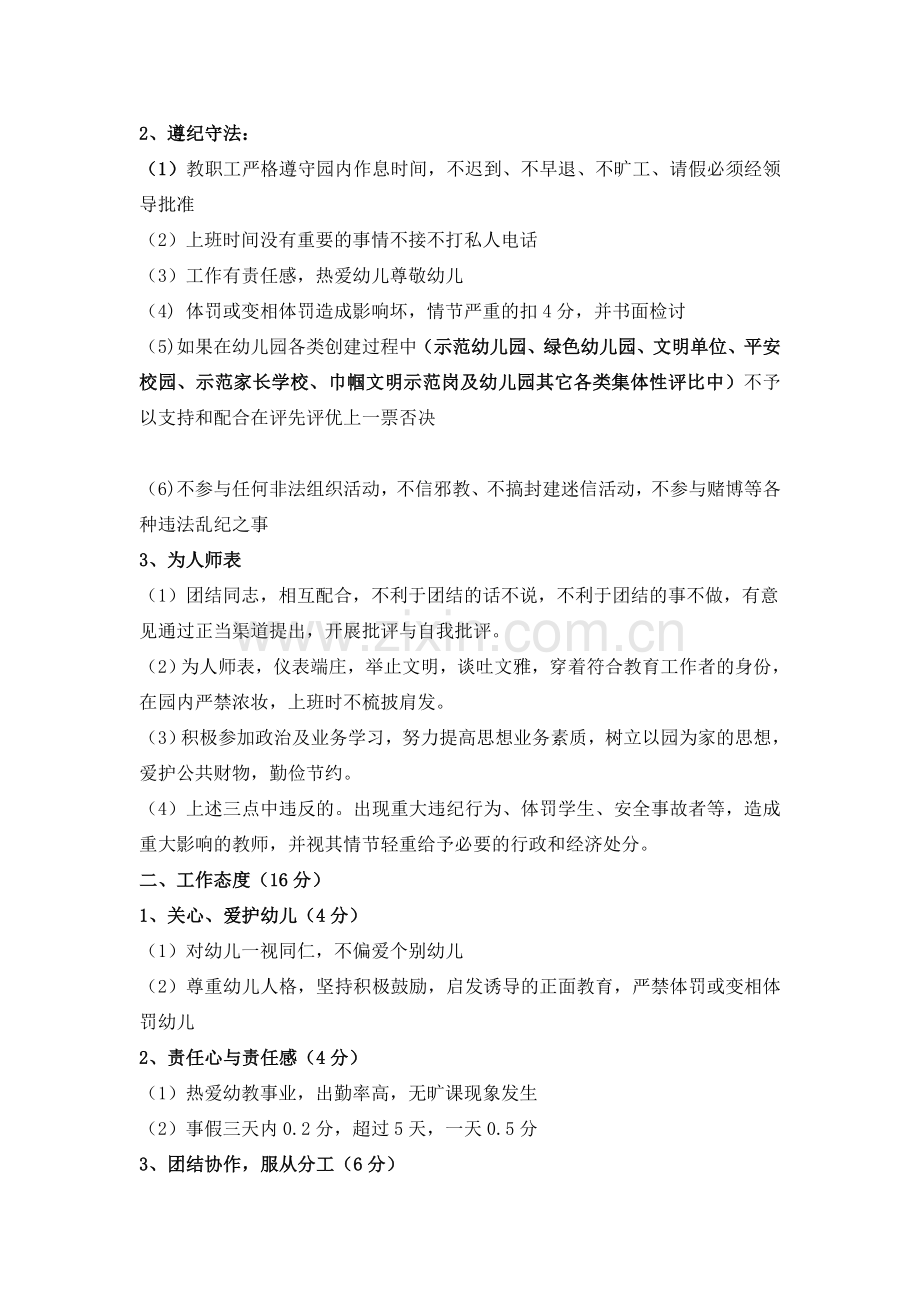 董马幼儿园教师学年度履职考核办法(试行)方案..doc_第2页