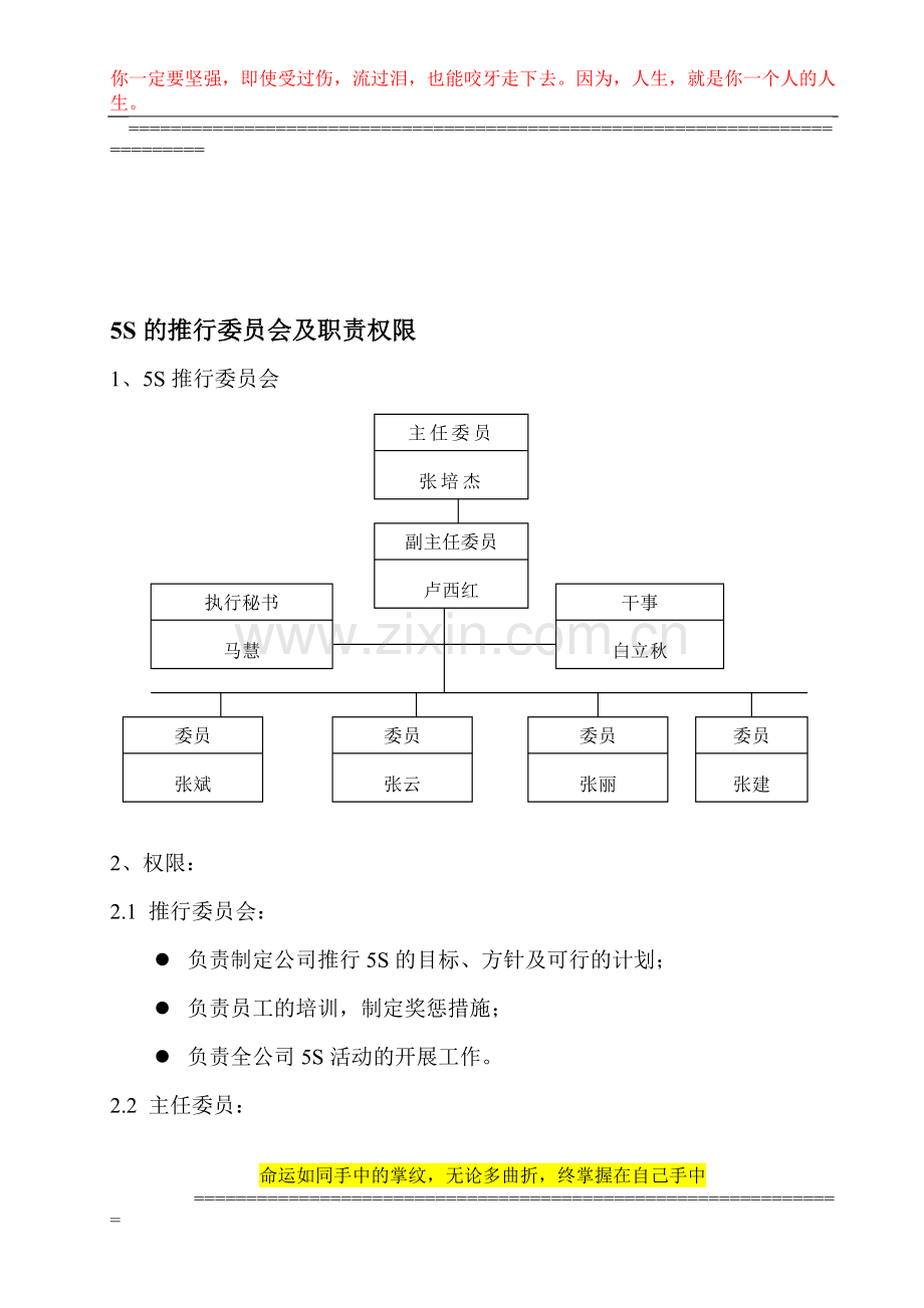 5S的推行委员会及职责权限.doc_第1页