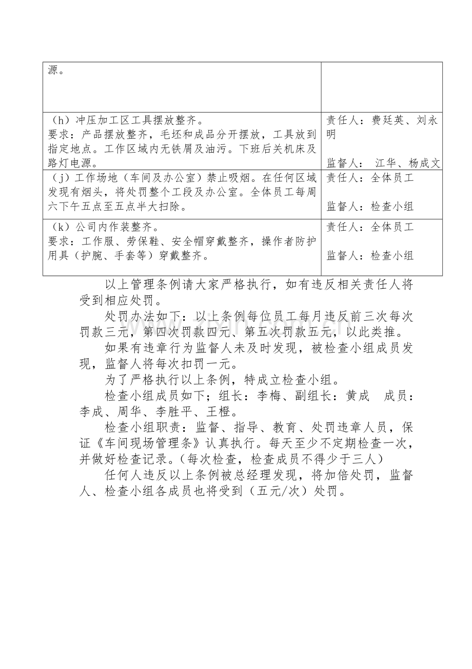 车间现场管理及考核办法..doc_第2页
